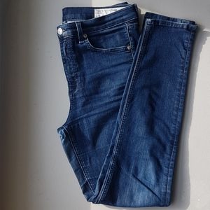 Rag & bone blue high rise skinny jeans